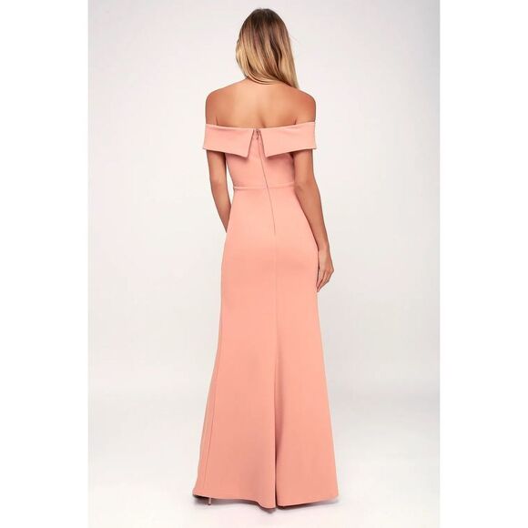 Lulu’s Nude Backless Maxi Dress XL - Picture 2 of 4